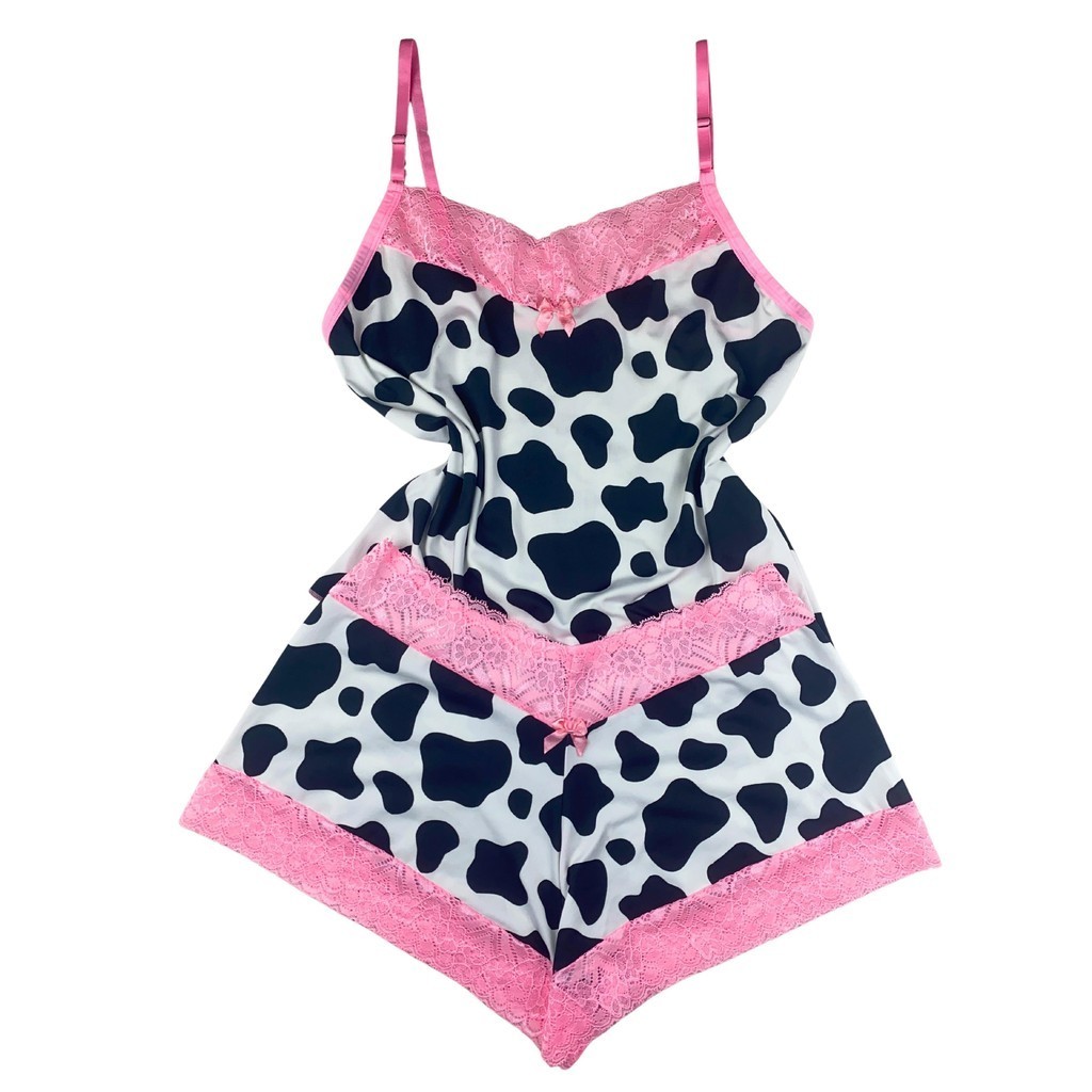 Baby Doll Pijama Feminino Estampado Fresquinho Microfibra Short Doll Roupa de Dormir Feminina em Oferta na Shopee