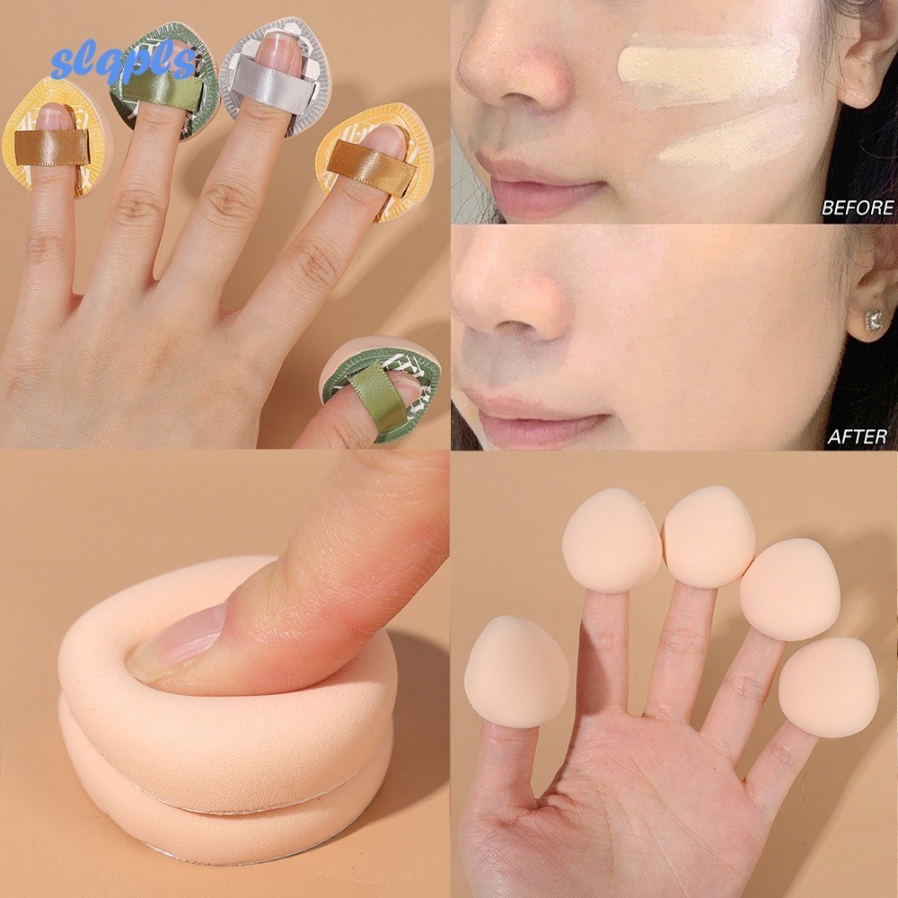 Marshmallow Maquiagem Sponge Mini Finger Pad-Almofada De Dedo Puff Air Cushion BB Cream Para Molhada E Seca Fundação