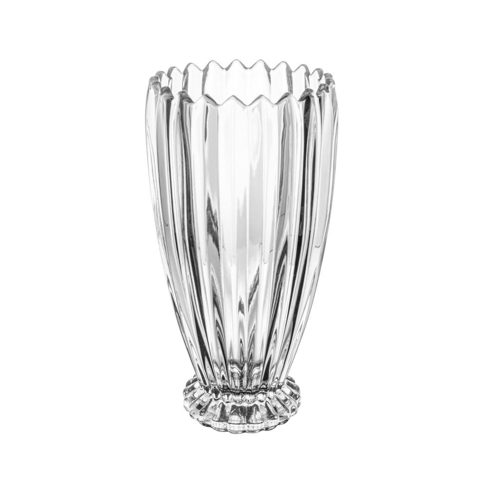 Vaso de Cristal Geneva 28cm Wolff para Flores Arranjos Decoração Salas Mesa Aparador Centro de Mesa Elegante Sofisticado