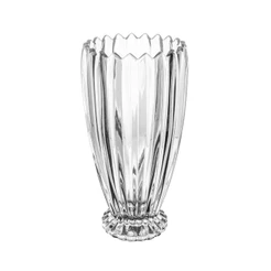 Vaso de Cristal Geneva 28cm Wolff para Flores Arranjos Decoração Salas Mesa Aparador Centro de Mesa Elegante Sofisticado