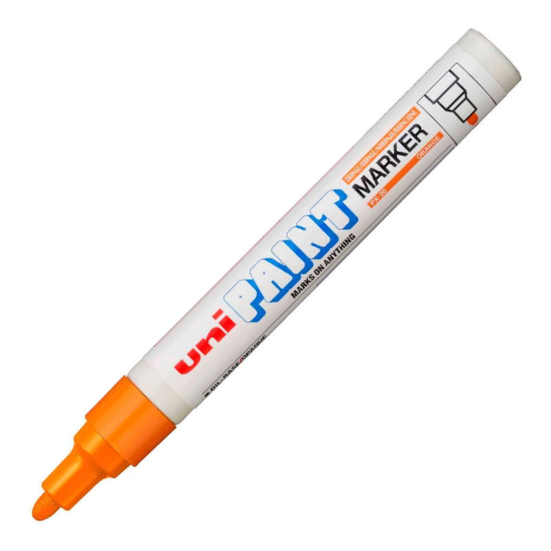 Pincel marcador permanente Paint Marker laranja PX-20 Uni-Paint