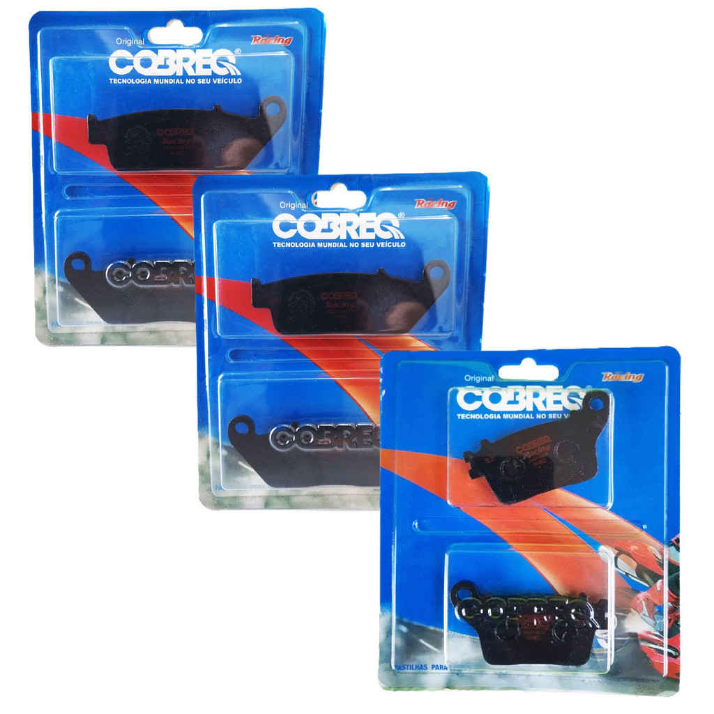 Kit Pastilhas de Freio Cb 600f Hornet Sem Abs 2008 A 2014 Cobreq Racing (Semimetálica)