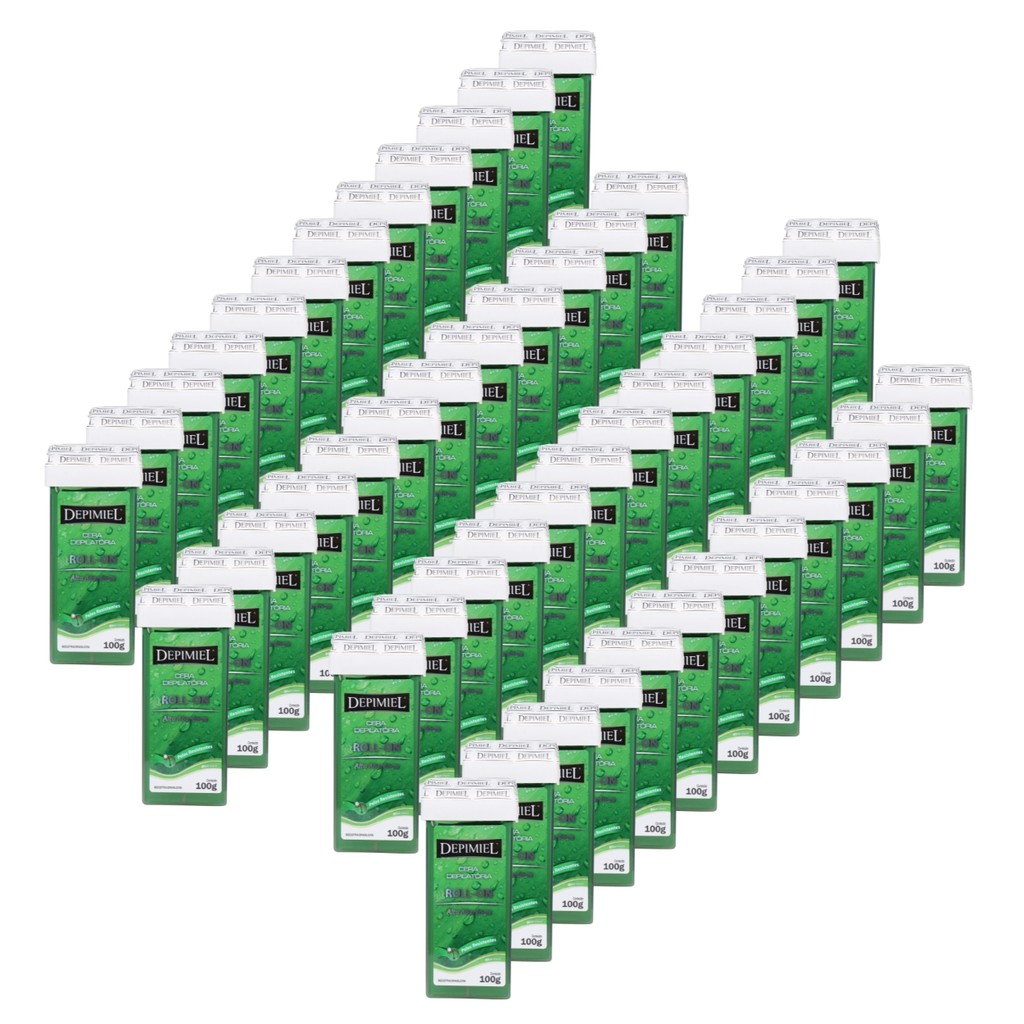 Kit 48 Ceras Roll-on Depilatória Alta Aderência Depimiel