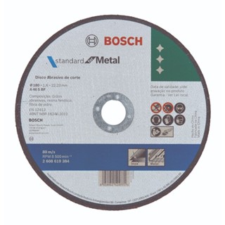 Disco de Corte 7" para Aço Carbono e Inox 180 x 1,6 x 22,23mm Bosch Standard 2608619384 em Oferta na Shopee