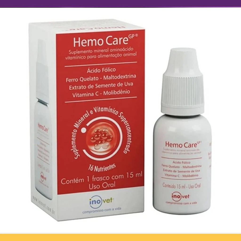 Hemo Care Inovet Suplemento Mineral - 15 mL em Oferta na Shopee