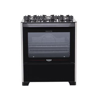 Fogão 5 Bocas Dako Magister com Mesa de Vidro e Acendimento Automático Preto Bivolt em Oferta na Shopee