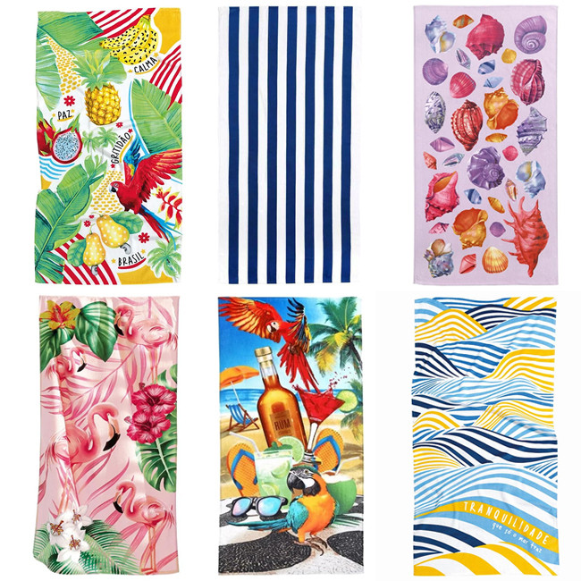 Toalha de Praia Piscina Banho Aveludada 76cm X 1,52m 100% Algodão - Dohler em Oferta na Shopee