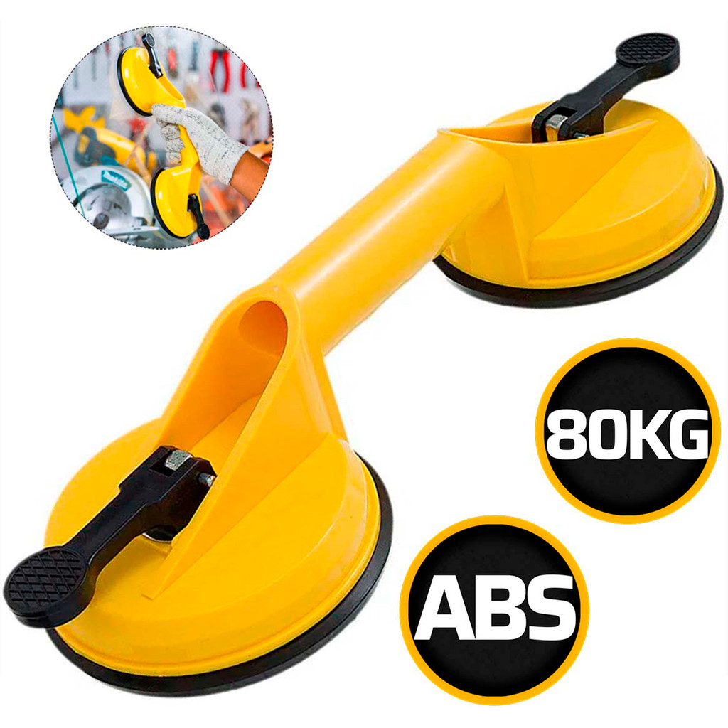 Ventosa Dupla P/ Vidros, Metais, Mármores, Espelhos 80kg em Oferta na Shopee