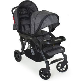 Carrinho de Bebê para Gêmeos Galzerano Duplo Doppio Ii Grafite em Oferta na Shopee