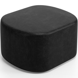 Puff Decorativo Orgânico para Living Quarto 70cm Doha W01 Couríssimo Preto - Lyam Decor em Oferta na Shopee