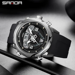 SANDA Relógio De Pulso De Quartzo Cidade Tendência Multifuncional Ao Ar Livre Masculino SD9022-1