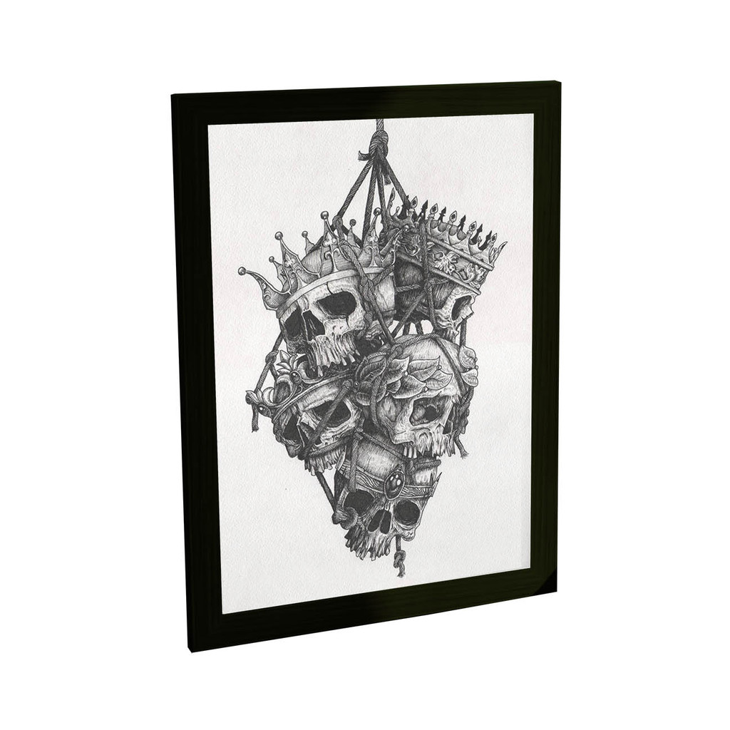 Quadro Decorativo Filosofia Caveira De Reis E Imperadores Memento Mori