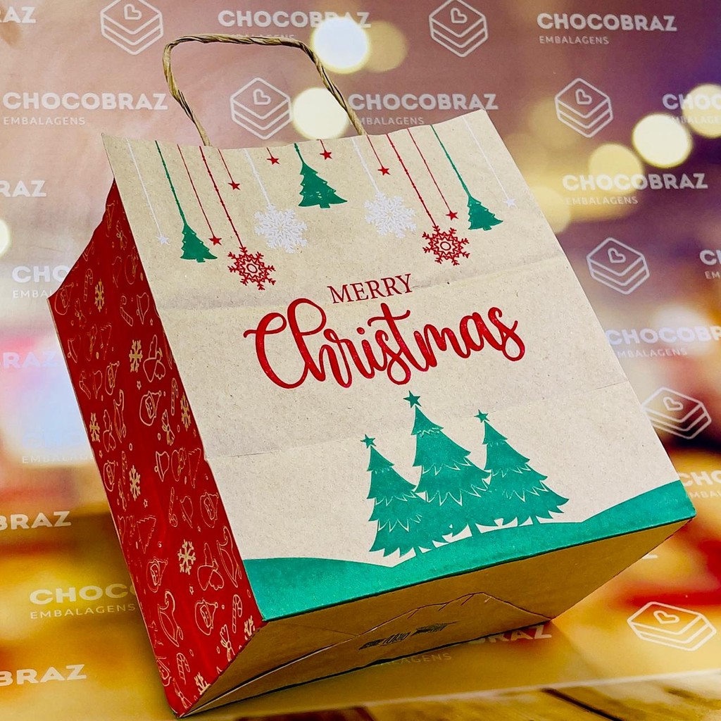 10 SACOLA  NATAL KRAFT (PPQL) - NATAL KRAFT ID5094 (NATAL IDEIA 2025) - Stationery