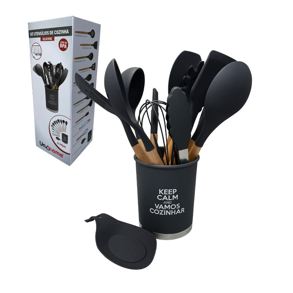 Kit Utensílios de Cozinha 13pçs perfeito para cozinhas modernas e funcionais