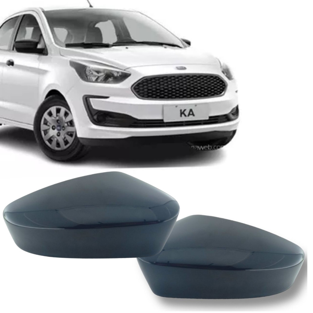 Par Capa Retrovisor Ford Ka 2015 2016 17 a 2022 Black piano