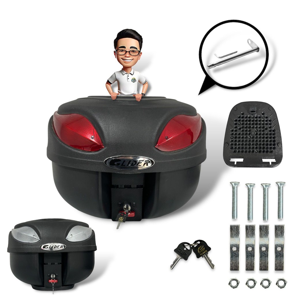 Bau Bauleto Motoboy Qualquer Moto Universal 38 Litros Glider em Oferta na Shopee