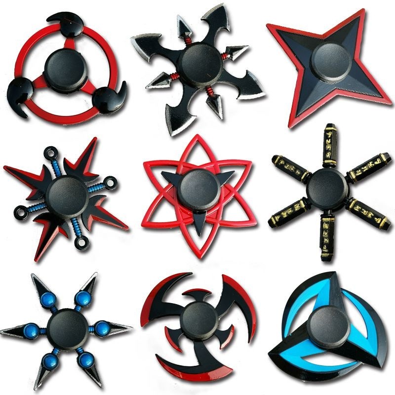 Naruto Fidget Spinner Liga Descompressão Toy Shuriken Finger Spinning top para Kid/Adulto Brinquedos Metal Spinner Gyro em Oferta na Shopee