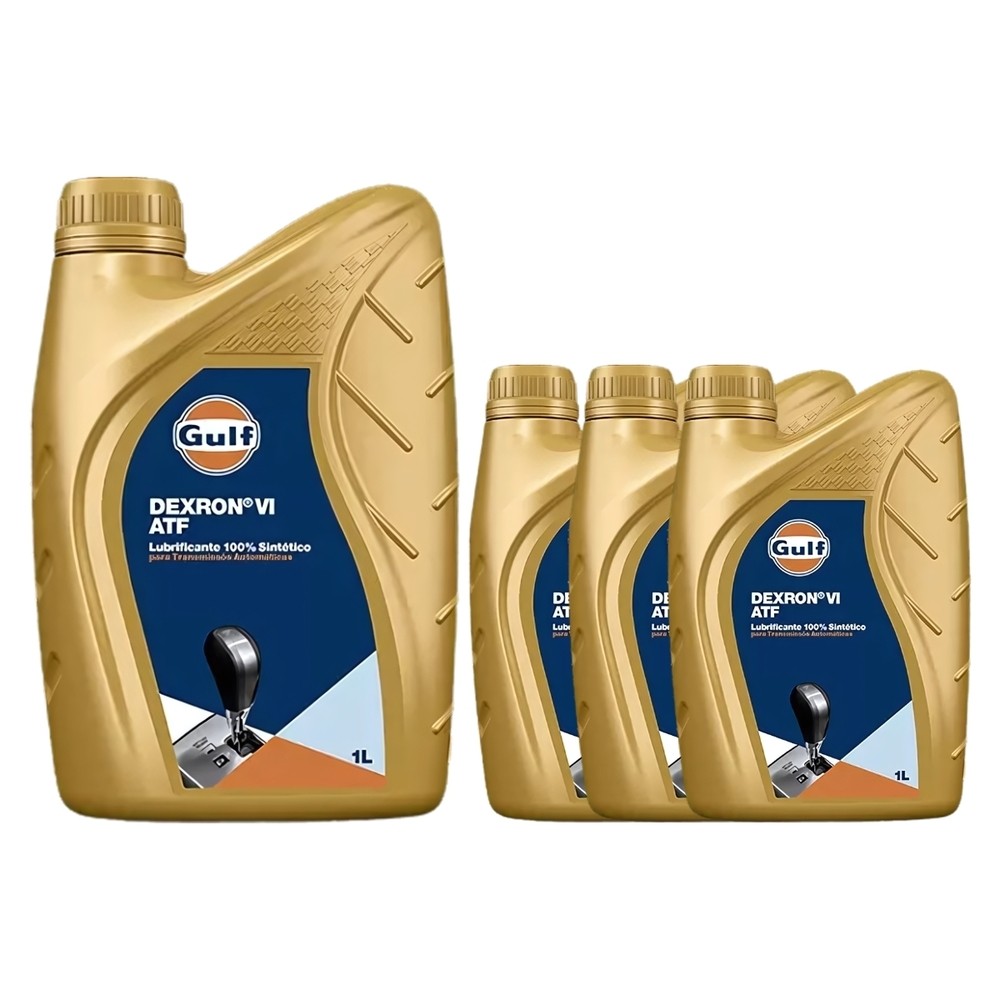 Kit 4 Óleo Câmbio Transmissão Automática Atf Dexron 6 gulf
