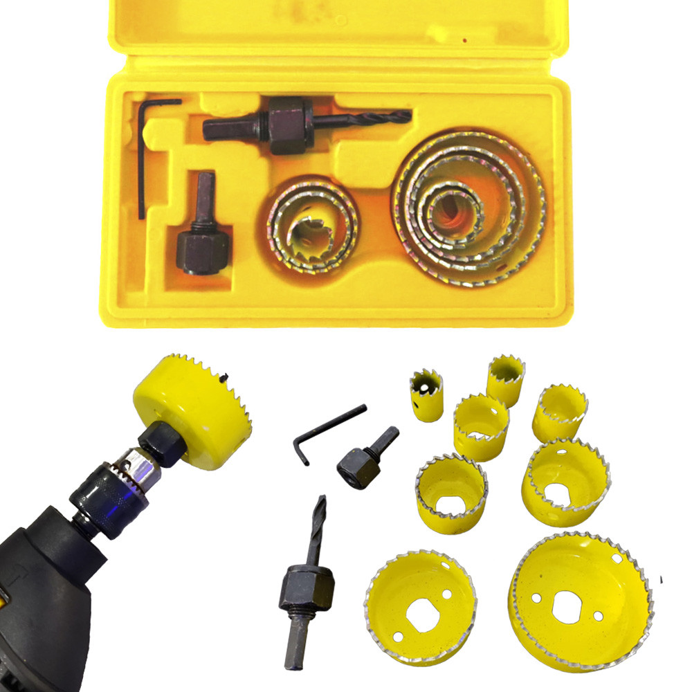 Kit Jogo De Serra Copo Madeira Gesso Pvc 11 Pçs Profissional Ferramenta Construção Reforma Bricolagem Corte Furo Broca em Oferta na Shopee