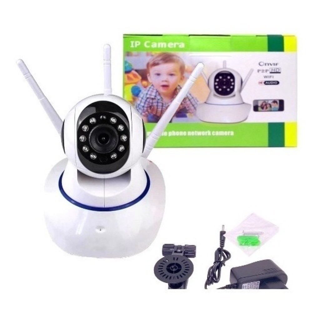 Camera Ip 3 Antenas Wireless C/ Visao Noturna