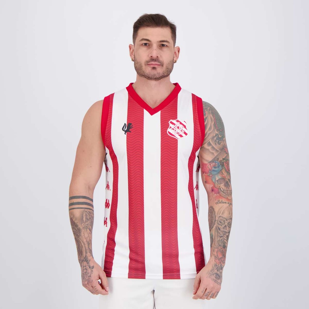 Regata Kappa Bangu I Supporter Vermelha e Branca - Men Clothes