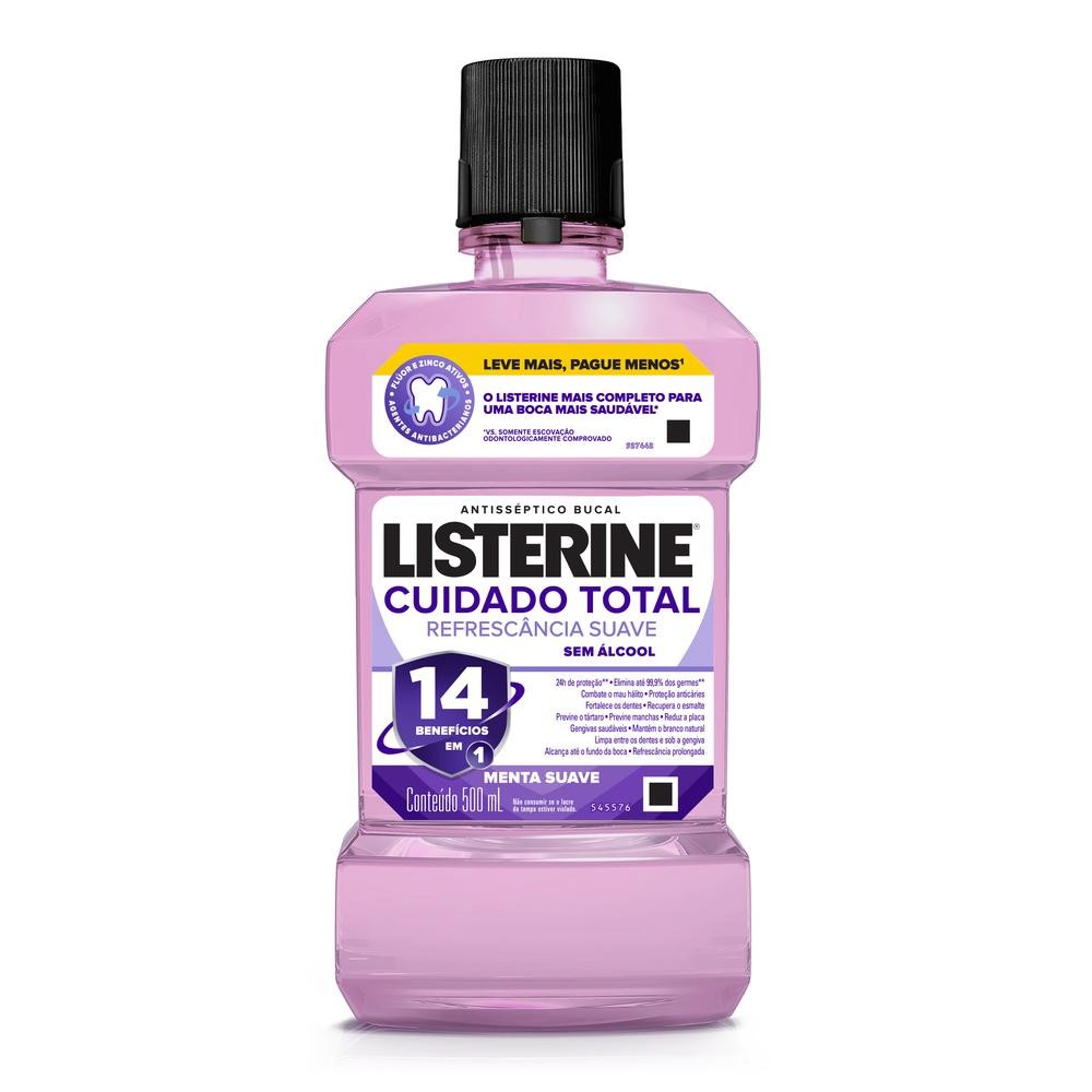 Enxaguante Bucal Listerine Cuidado Total Zero 500ml - Health
