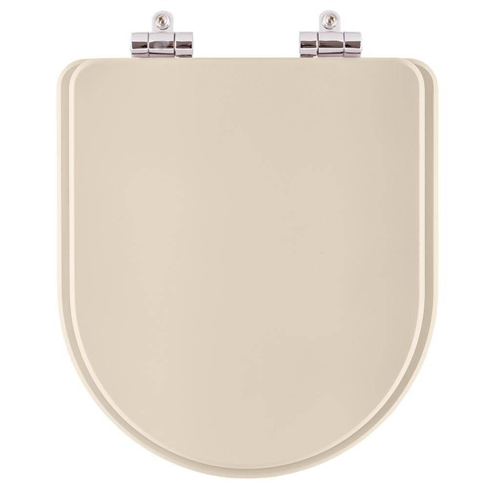 Assento Sanitário Poliester Soft Close Carrara Amendoa para vaso Deca