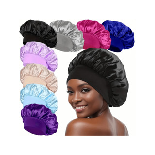 Anny Beleza Touca de cetim com faixa  touca para dormir Faixa Larga Touca gigante touca para cabelo em Oferta na Shopee