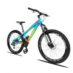 Bicicleta Vikingx Freeride Aro 26 Câmbios Shimanos 21v Azul Laranja