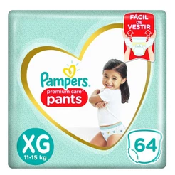 Fralda Pampers Pants Premium Care Jumbo XG 64 Unidades