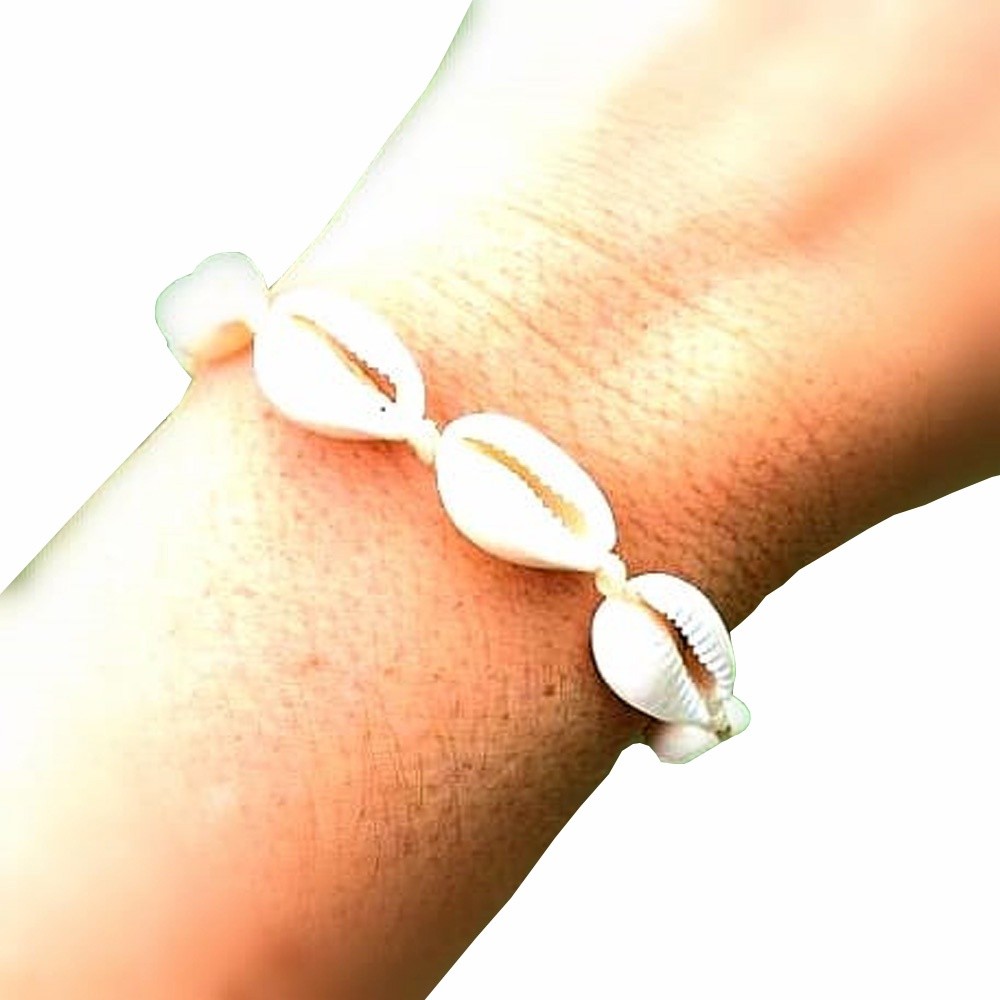 kit Pulseiras/ Tornozeleira  Búzio Concha Cortado Do Mar Natural PULSEIRA de Buzios femenina tendencia verão