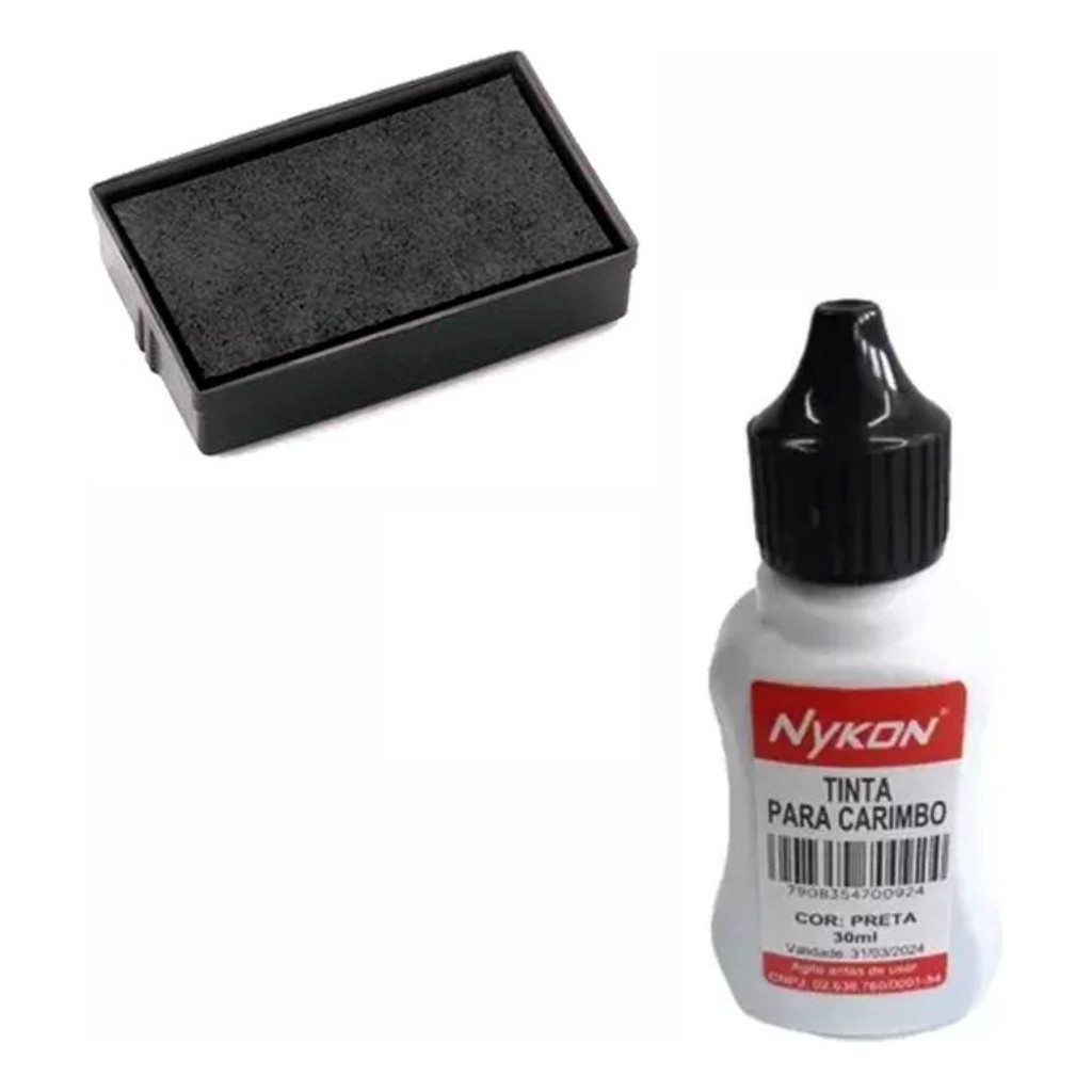 Kit Almofada + Tinta Para Carimbo Automatico Autoentintado  Nykon 302, Colop 20 38mmx14m em Oferta na Shopee