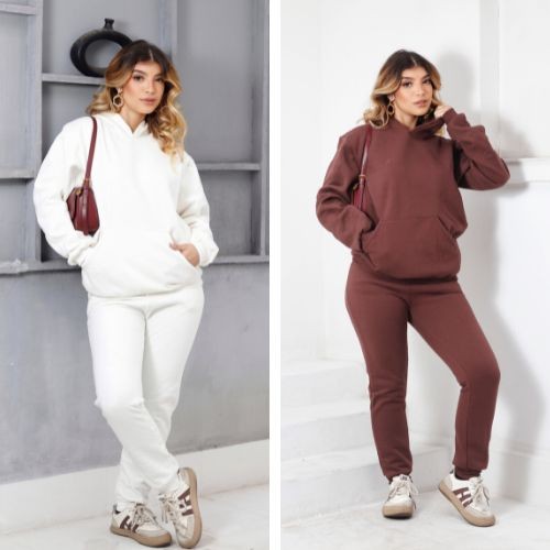 Kit 2 Conjuntos Moletom Feminino Flanelado Não dá bolinha