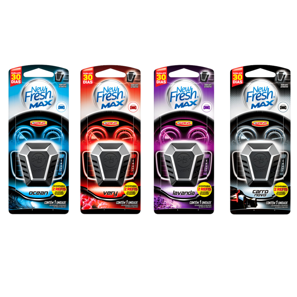 Luxcar Aromatizante New Fresh Max para Painel | Perfuma o Interior do Carro com Longa Duração em Oferta na Shopee
