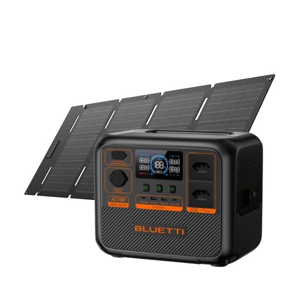 Kit Estação Energia Portátil Bluetti + Painel Solar 60w Typo-c Tomada BR
