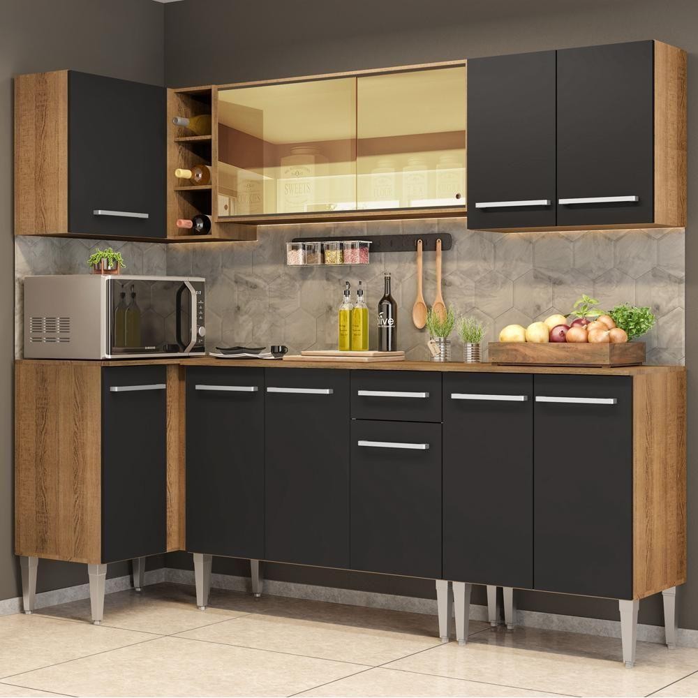 Cozinha Completa de Canto Emilly Play Madesa em Oferta na Shopee