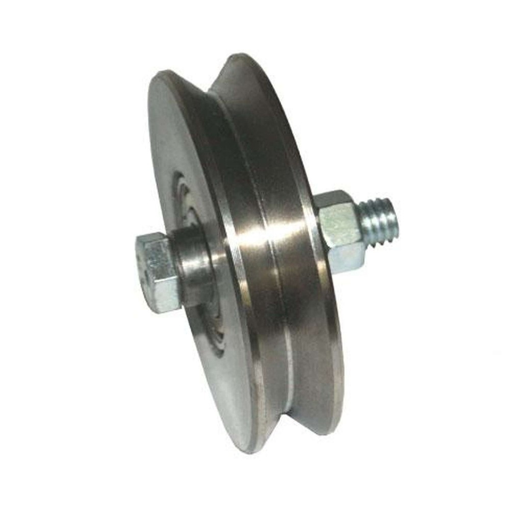 Roldana Ferro Maciça 100(4") Cantoneira com Parafuso - Fabricação em Tornos CNC