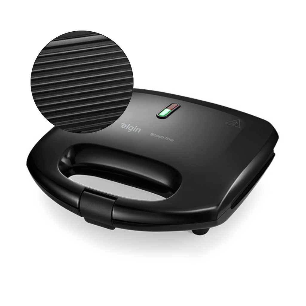 Sanduicheira Grill 2 em 1 Elgin Brunch Time Antiaderente 127v ou 220v em Oferta na Shopee