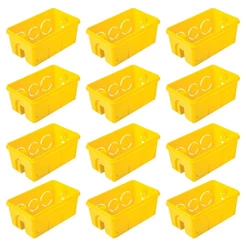 Kit Com 12 Caixas De Embutir Bet 4x2 Amarela - Cx42103