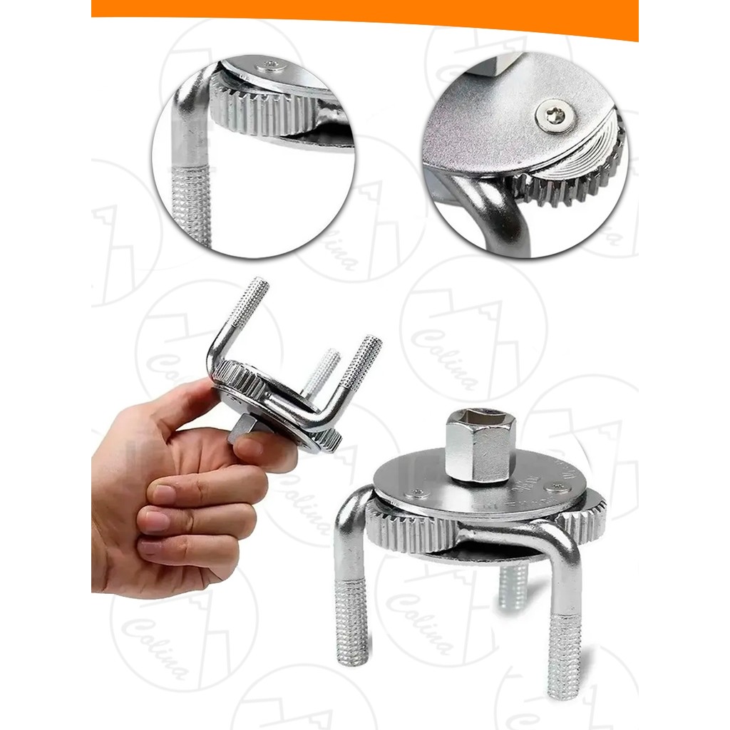 Chave Saca Filtros 3 Garras Tipo Aranha Troca De Óleo 120mm 1/2" Polegada