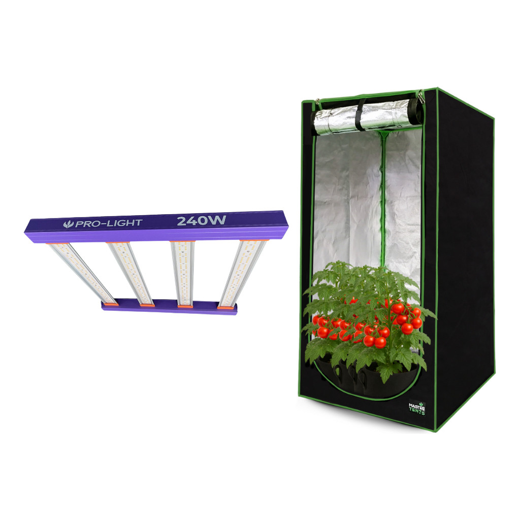 Kit Cultivo Estufa Tenda 100x100x200 + LED Qb 240w Quantum Bar Chips Samsung Lm301h Grow Indoor
