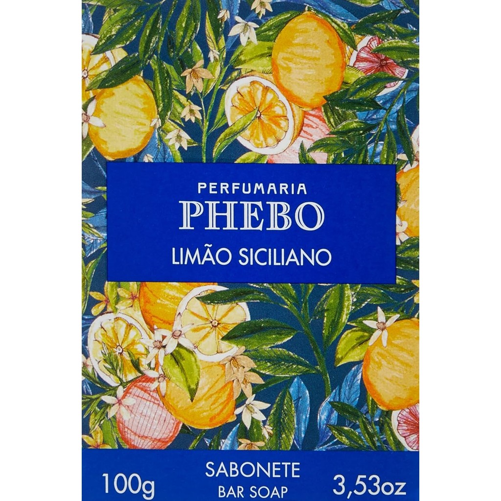 Kit 6un Sabonetes Em Barra Phebo Limão Siciliano Com 100g em Oferta na Shopee
