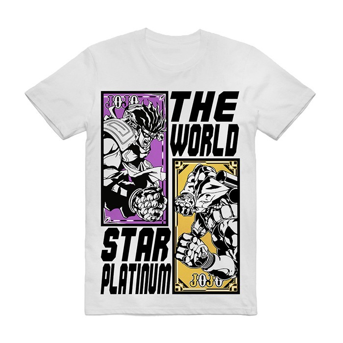 Camiseta Jojo s Bizarre Adventure Jotaro Dio Star Platinum Vs The World Camisa Unissex - ESTAMPA EM ALTA DEFINIÇÃO 25 25
