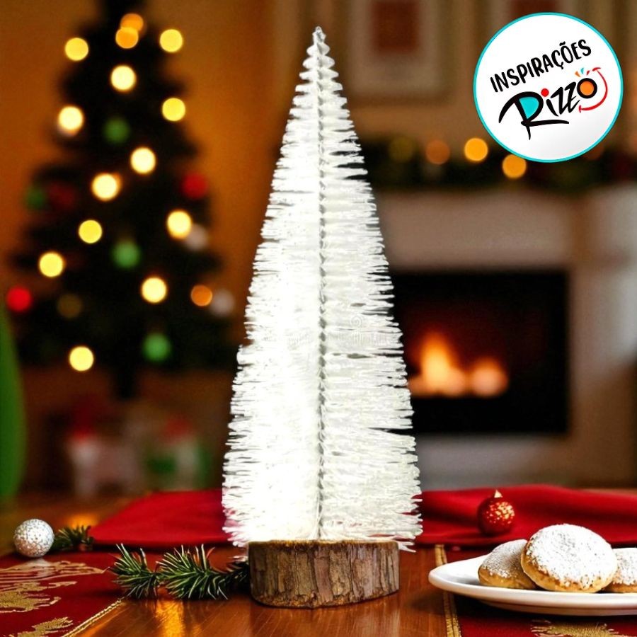 Detalhes do Mini Árvore de Natal - Branca - 25cm - 1 unidade - Rizzo
