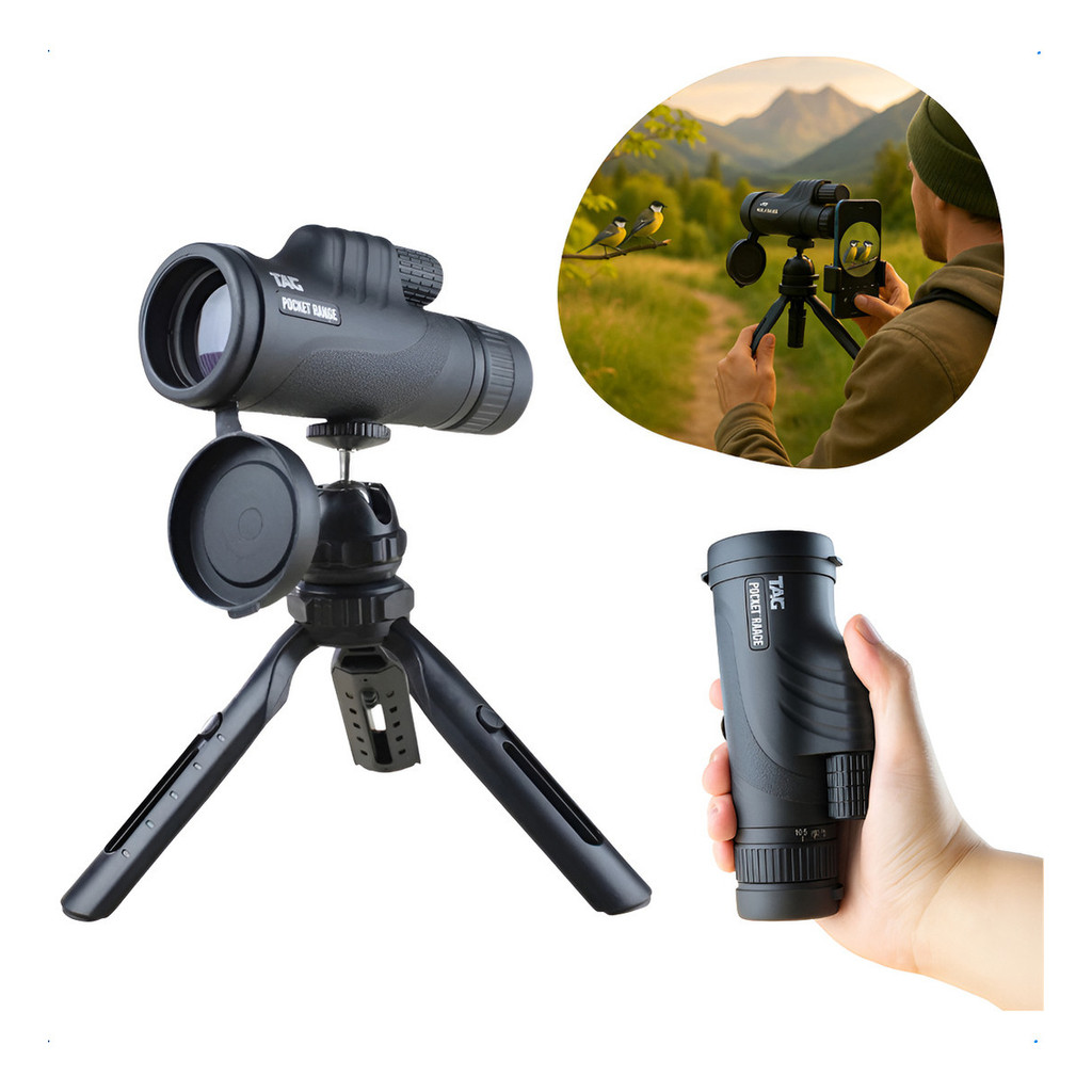 Luneta Telescópica Compacta Nautika Até 30x Lente 42mm