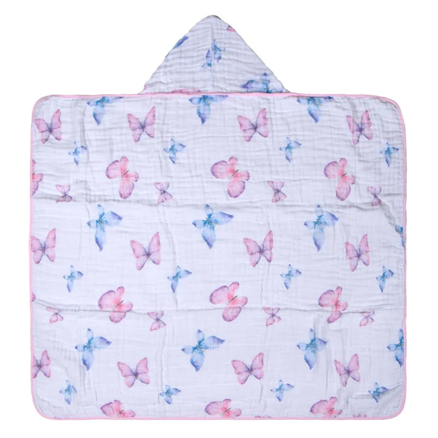 Toalha Com Capuz Baby Joy Soft Estampa Borboleta em Oferta na Shopee