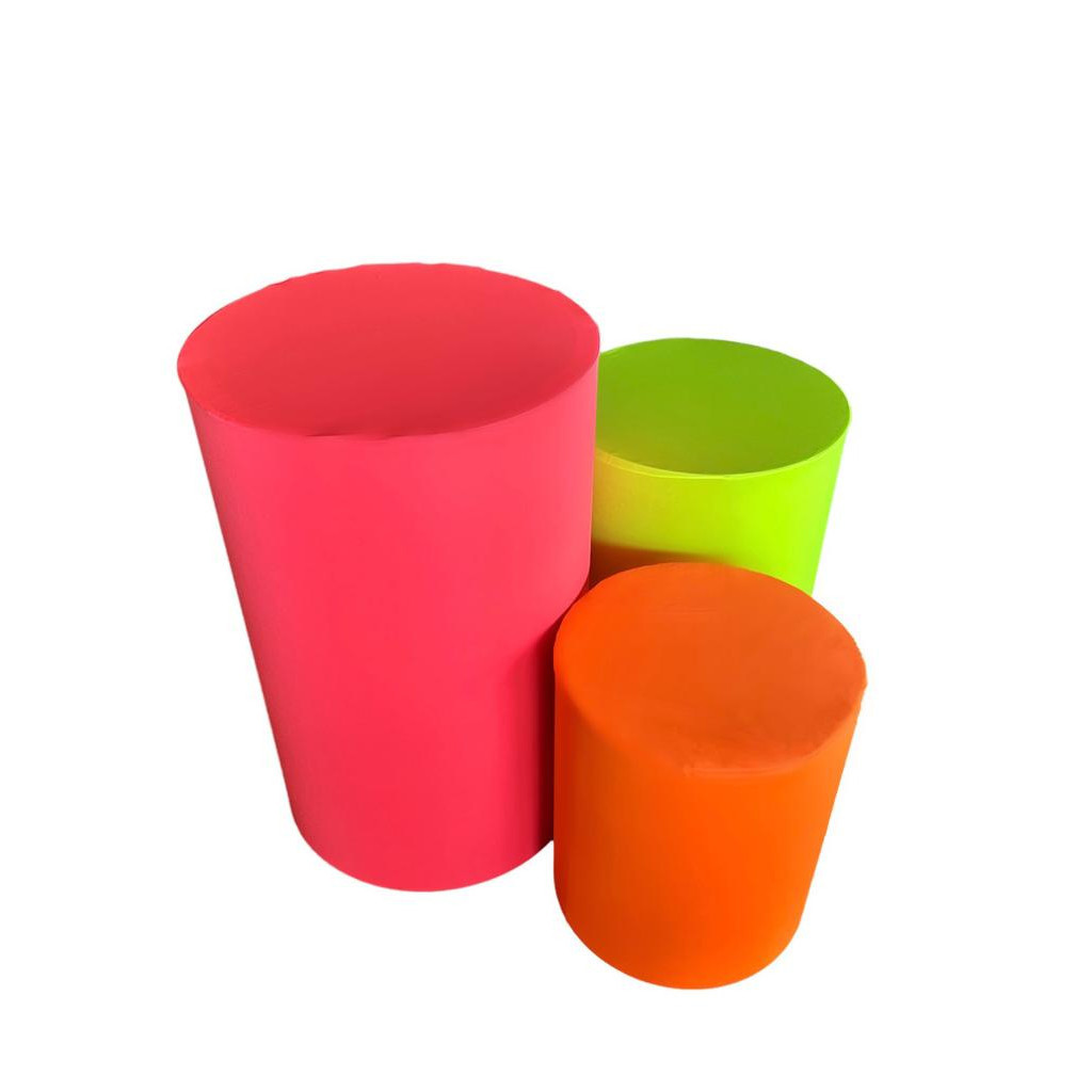 Trio de Capas para Cilindro DECORAÇÃO de Festas NEON PARTY em Oferta na Shopee