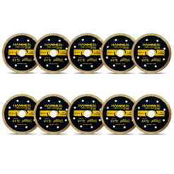 Kit 10 Unidades Disco De Corte Diamantado Liso 110 X 20 Mm