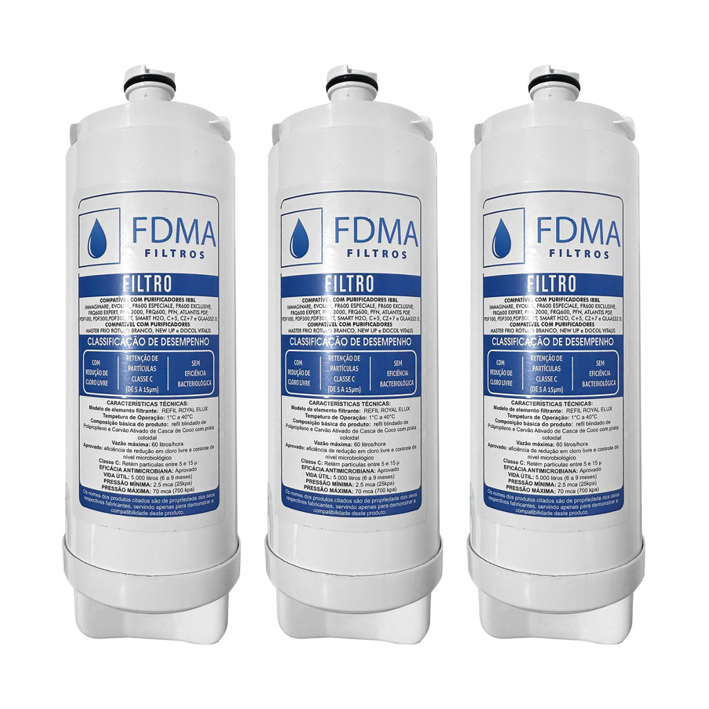 (KIT) 3x Refil FDMA 008 Master Frio Rótulo Branco e IBBL - SanaBBL 008