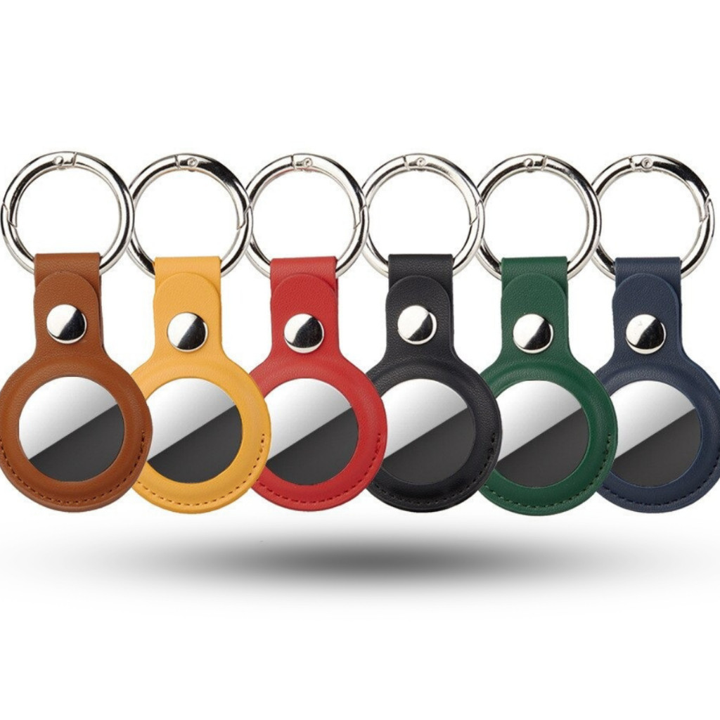 Capa Couro Chaveiro Protetora De Airtag  Rastreador Com Chaveiro Premium